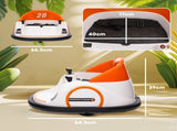 360&deg Rotation Kids Bumper Car, 12V Waltzer Car with Remote Control, Dual Joysticks, Music Lights, T3398P348435