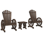 ZNTS 3 Piece Garden Lounge Set Solid Wood Fir 3207122