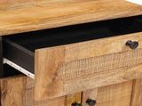 Bedside Cabinet Natural 50 x 33 x 60 cm Solid Mango Wood 4018055
