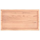 Table Top Light Brown 100x50xcm Treated Solid Wood Live Edge 363951