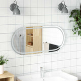 LED Bathroom Mirror Transparent 100 x 45 cm Tempered Glass 42045855