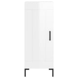 Sideboard High Gloss White 34.5x34x90 cm Engineered Wood 830446