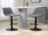 Modern Bar Stools Set of 2, Height Adjustable Swivel Bar Chairs with Backrest, Gas Lift and T3398P328163