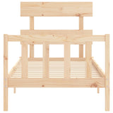 Bed Frame without Mattress 90x200 cm Solid Wood Pine 3193256