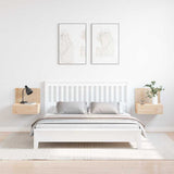 Bedside Table 2 pcs Brown 42 x 32.5 x 40 cm Solid pine wood 873494
