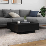 Coffee Table Black Oak 80 x 80 x 31 cm Engineered Wood 863002