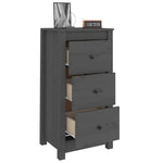 Sideboards 2 pcs Grey 40x35x80 cm Solid Wood Pine 813744