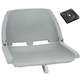 2 Piece Foldable Boat Seat Set Grey 272237
