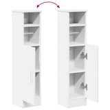 Bathroom Cabinet with Roll Holder White 20.5x22x90 cm 858497