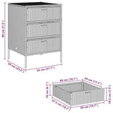 Garden Storage Cabinet Black 55x59x80 cm Poly Rattan 365551