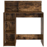 Desk with Shelf Smoked Oak 90 x 48 x 101.5 cm Engineered Wood 869526
