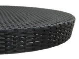 5 Piece Garden Bar Set with Cushions Poly Rattan Black 3095447
