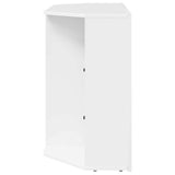 Corner LED TV Cabinet Wall-mounted High gloss White 100x40x68cm 889789