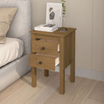 Bedside Cabinets 2 pcs Honey Brown 40x35x61.5cm Solid Wood Pine 813696