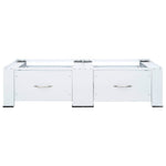 Double Washing Machine Pedestal with Drawers White 4009869