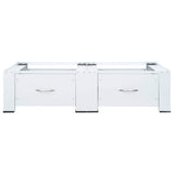 Double Washing Machine Pedestal with Drawers White 4009869