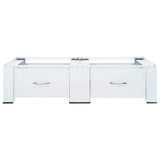 Double Washing Machine Pedestal with Drawers White 4009869