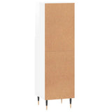 Bathroom Cabinet High Gloss White 30x30x100 cm Engineered Wood 831550