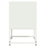 ZNTS Bedside Cabinet White 36x39x60.5 cm Steel 846468