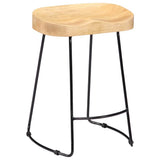 Gavin Bar Stools 2 pcs Solid Mango Wood 247836