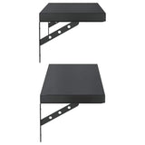 Wall Shelves 2 pcs 75x23.5 cm Black Stainless Steel 3214516