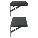 Wall Shelves 2 pcs 75x23.5 cm Black Stainless Steel 3214516