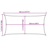 Sunshade Sail 160 g/m White 4x7 m HDPE 311245