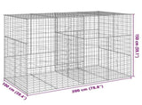 Gabion Basket with Cover 200x100x150 cm Galvanised Iron 3295214