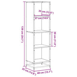 Book Cabinet Smoked Oak 40x35x139 cm Engineered Wood 849126