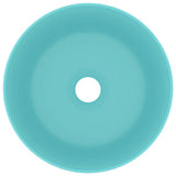 147013 Luxury Wash Basin Round Matt Light Green 40x15 cm Ceramic
