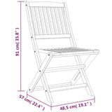 5 Piece Garden Dining Set Solid Wood Acacia 3152902