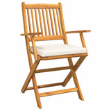 Folding Chair 4 pcs White 49 x 57.5 x 92cm Solid Acacia wood 3329123