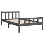 Bed Frame without Mattress Grey Solid Wood 100x200 cm 810671