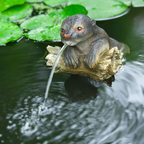 ZNTS Ubbink Floating Spitter Garden Fountain Otter 442057