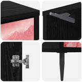 Bedside Cabinet AACHEN 2 pcs Black Oak 36 x 33 x 51 cm 8007264