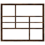 815558 Wall Shelf Smoked Oak 90x16x78 cm Engineered Wood