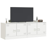 TV Cabinets 2 pcs White 67x39x44 cm Steel 841642