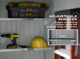 5 x 3ft Corrugated Steel Storage Shed, with Lock - Brown T3398P318843
