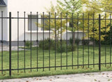Spike Fence Asten Black 200 x 200 cm Powder-Coated Steel 42030084