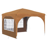 Pop-up Party Tent 290 x 290 x 245 cm Beige 42019859