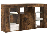 Corner LED TV Cabinet 100x40x68cm Smoked Oak Engineered Wood 889790