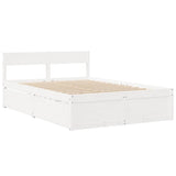 Bed Frame without Mattress White 120x190 cm Small Double Solid Wood Pine 3282361