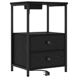 Bedside Cabinet 2 pcs Black Oak 40 x 31 x 60 cm Engineered Wood 859441