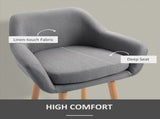 Set of 2 Bar Stools Modern Upholstered Seat Bar Chairs w/ Metal Frame, Solid Wood Legs Living Room T3398P328158