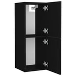 ZNTS Bathroom Furniture Set Black Engineered Wood 3070929