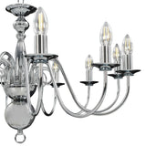 Chandelier Silver 12 x E14 Bulbs 281622