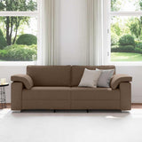 Sofa Brown 219 x 77 x 82 cm Fabric 4105241