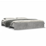 Bed Frame Concrete Grey Engineered Wood, Plywood 200 x 200 cm 3295628