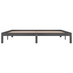 Bed Frame without Mattress Grey Solid Wood Pine 200x200cm 810387