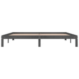 Bed Frame without Mattress Grey Solid Wood Pine 200x200cm 810387